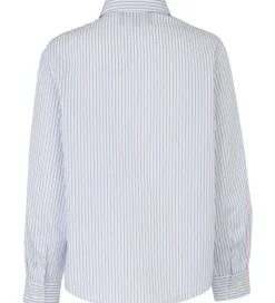 Emporio Armani Skjorte - Hvid/Blåstribet