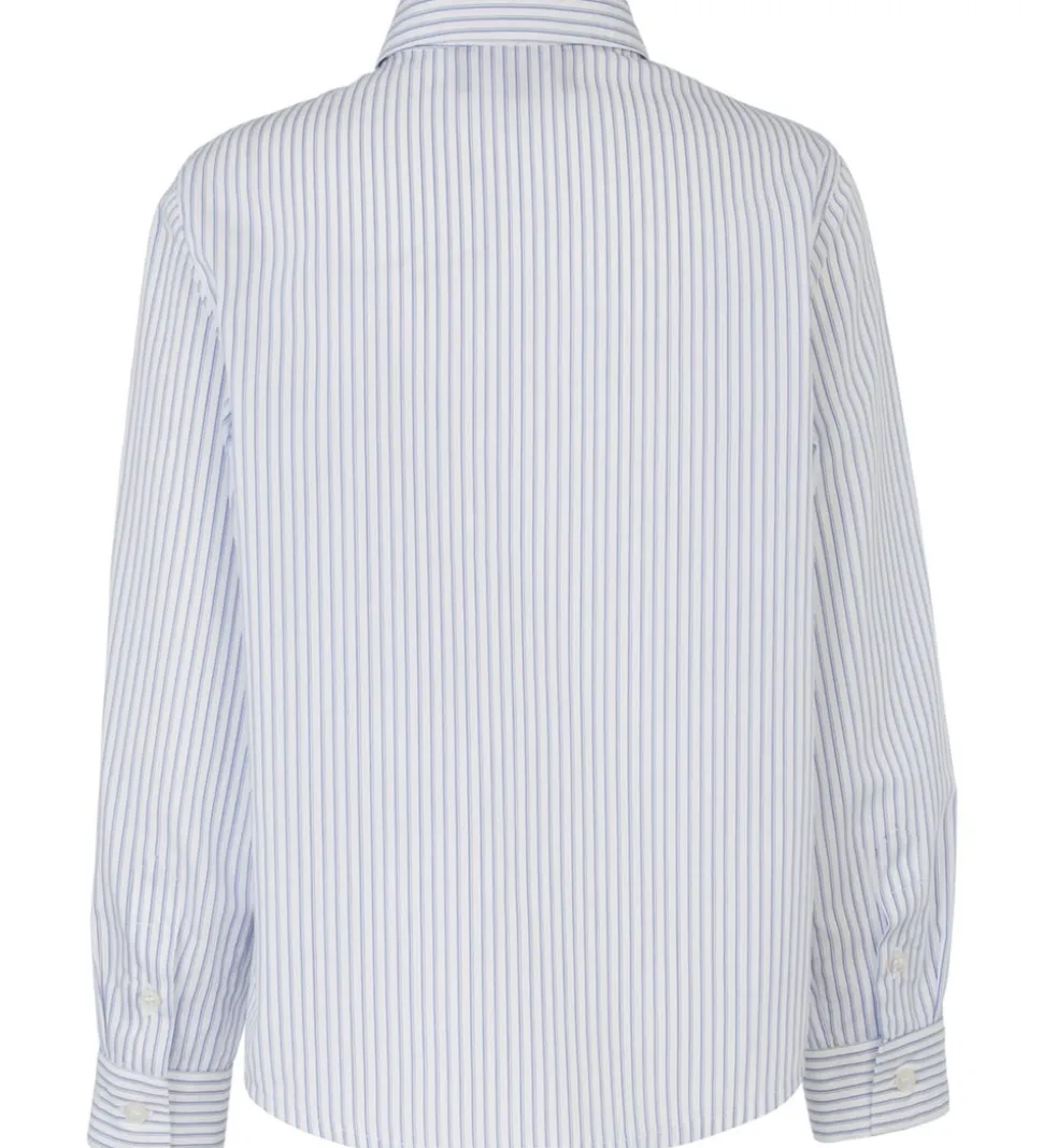 Emporio Armani Skjorte - Hvid/Blåstribet