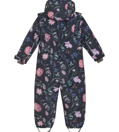 En Fant Flyverdragt - Ebony m. Blomster/Flæser