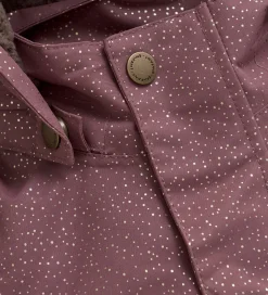 En Fant Flyverdragt - Rosa Taupe m. Guldprikker/Flæser