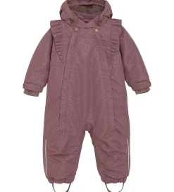 En Fant Flyverdragt - Rose Taupe m. Guldprikker