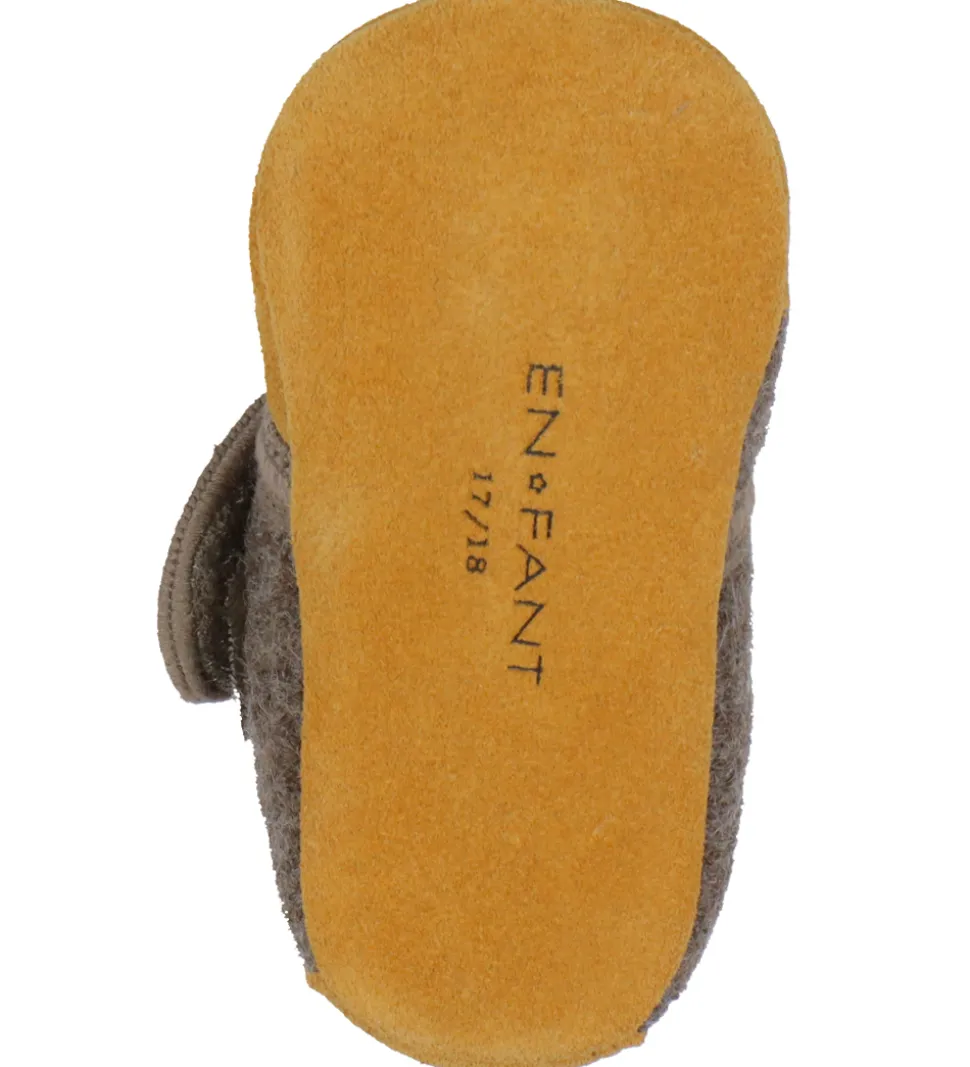 En Fant Hjemmesko - Uld - Walnut