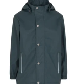 En Fant Regntøj m. Seler - PU - Dark Slate