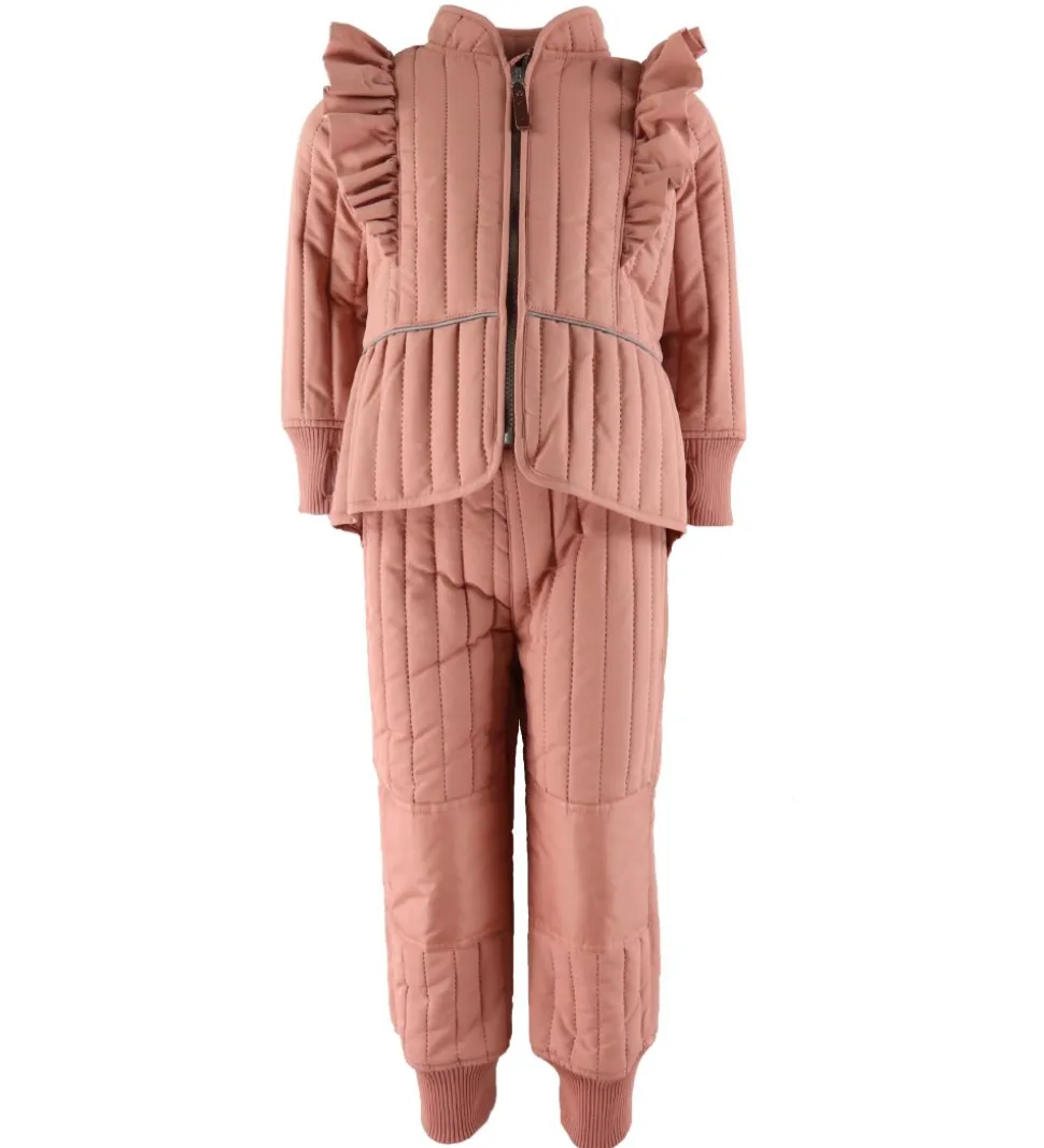 En Fant Termotøj - Old Rose m. Flæser