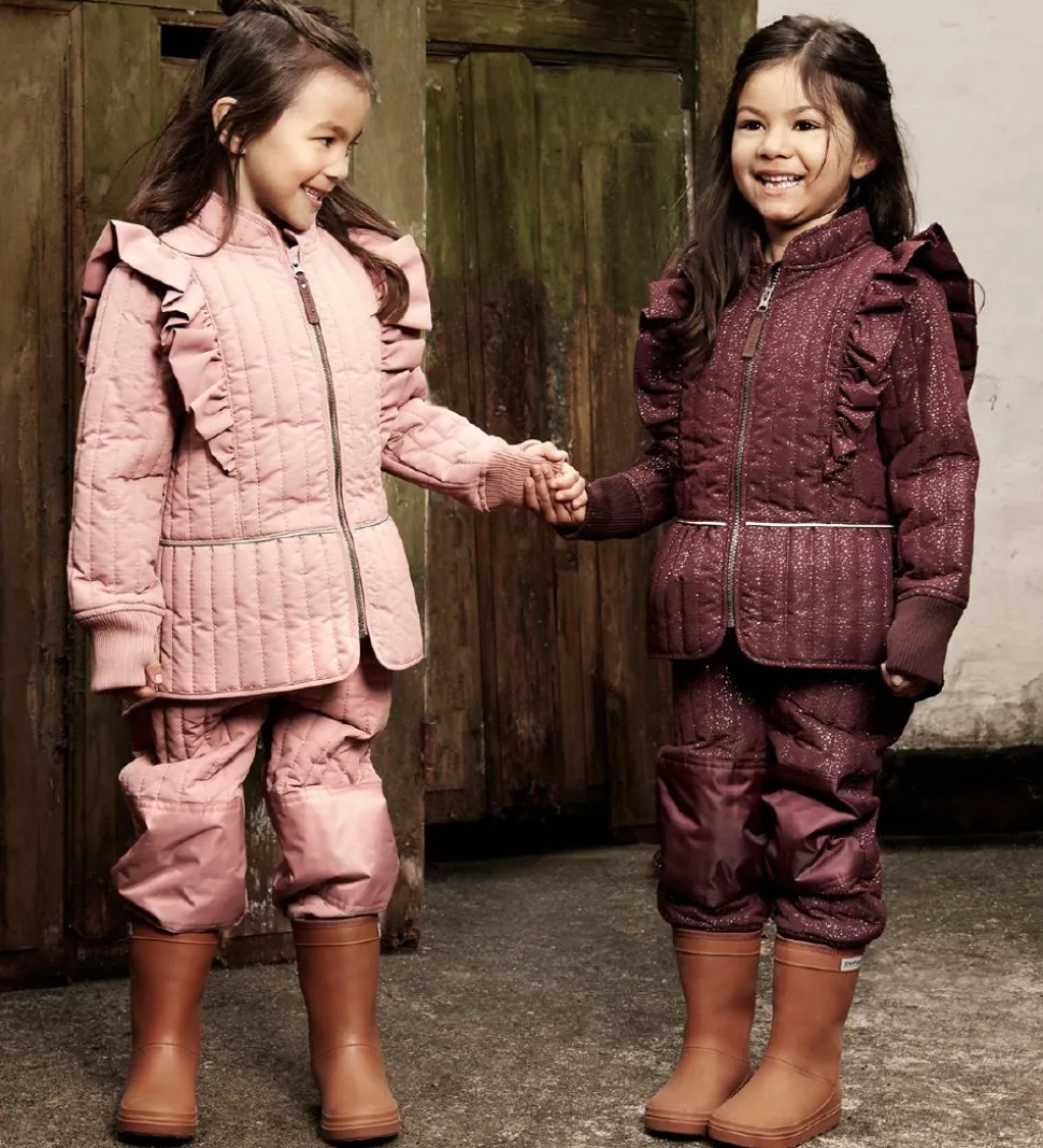 En Fant Termotøj - Old Rose m. Flæser