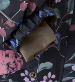 En Fant Vinterjakke - Ebony m. Blomster/Flæser