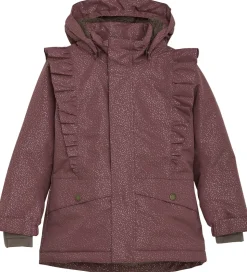 En Fant Vinterjakke - Rose Taupe m. Guldprikker/Flæser