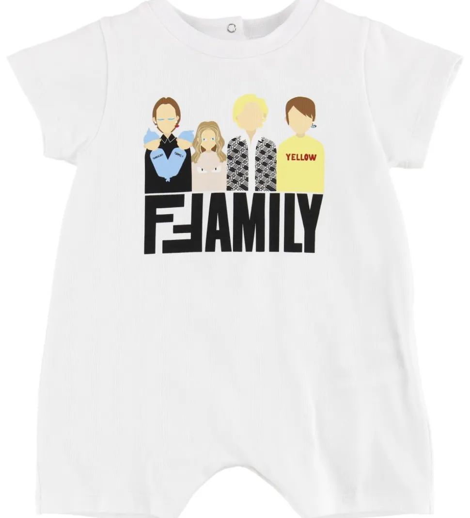Fendi Kids Sommerdragt - Hvid m. Fendi Family
