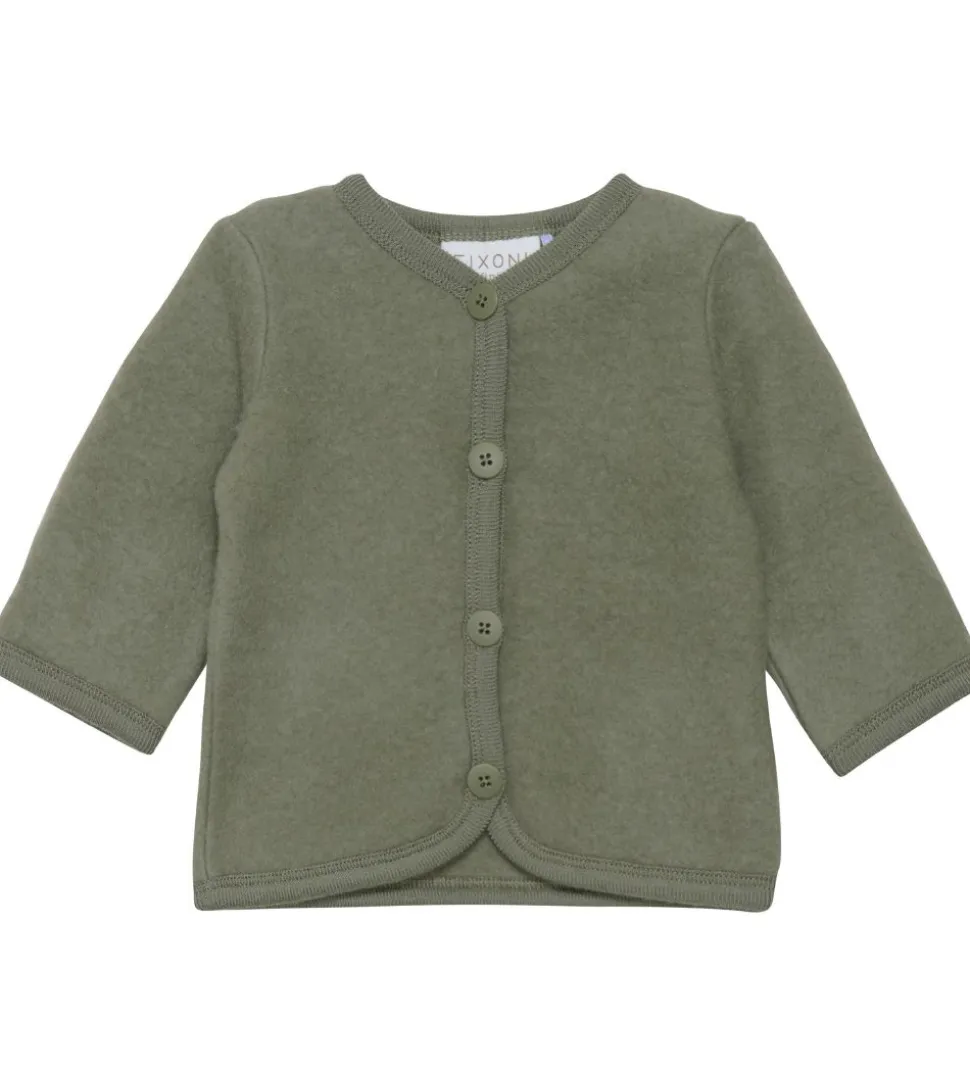 Fixoni Cardigan - Uld - Deep Lichen Green