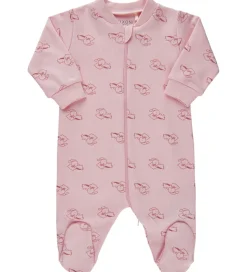 Fixoni Natdragt m. Fødder - Rose m. Print