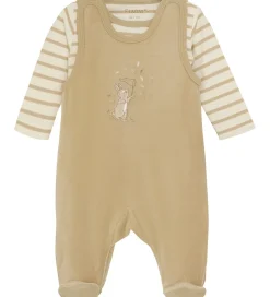 Fixoni Sparkedragt m. Body l/æ - Velour - Sesame