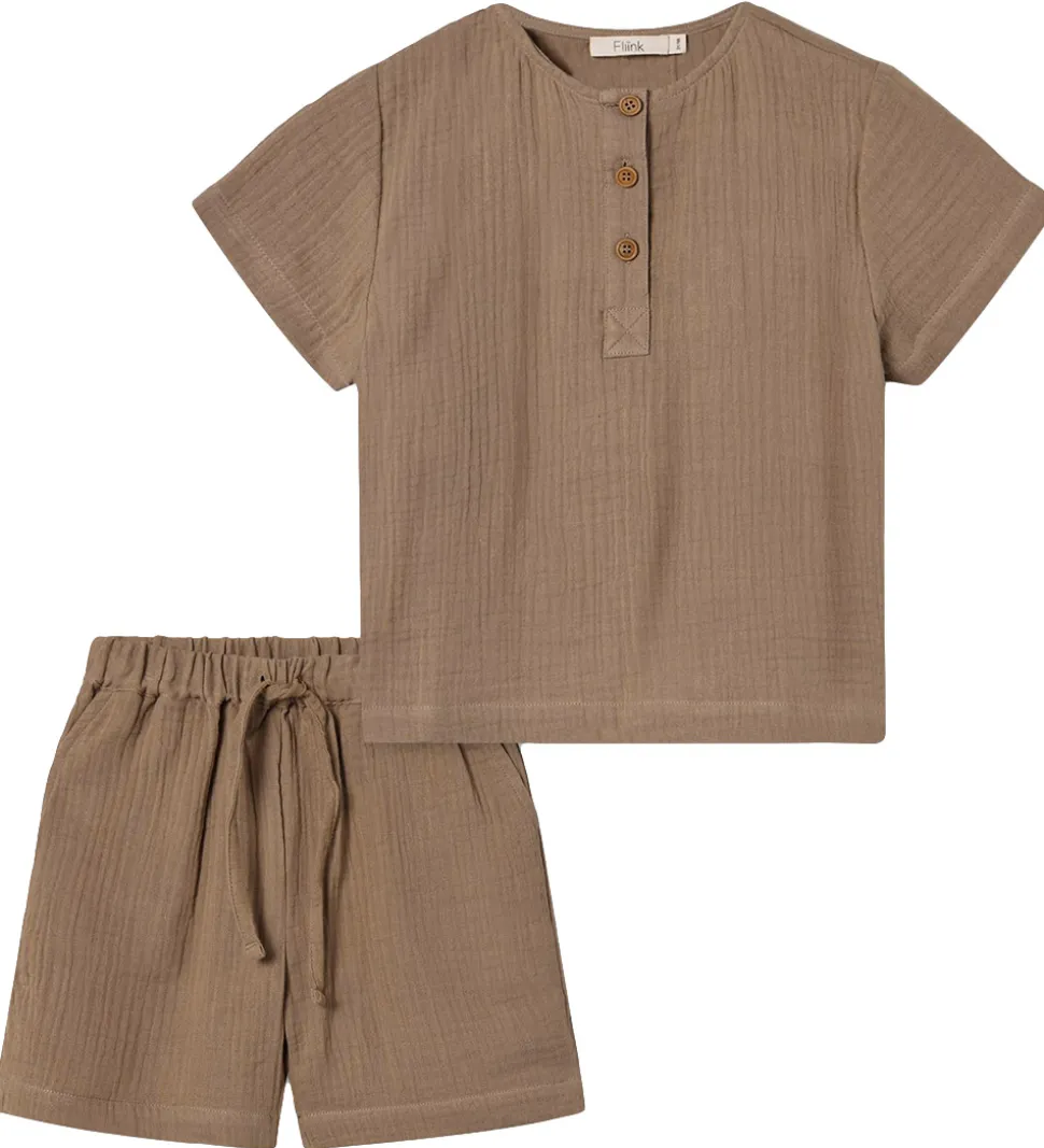 Fliink Shortssæt - Cha Cha - Pine Bark