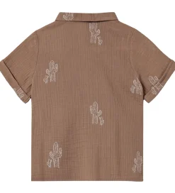 Fliink Skjorte k/æ - Hello - Pine Bark Cactus Aop