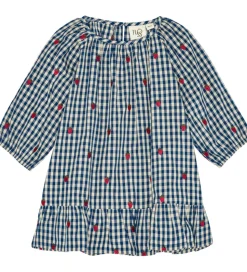 Flöss Kjole - Nolly - Berry blue check