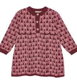 Flöss Kjole - Nova - Strik - Bordeaux Bow