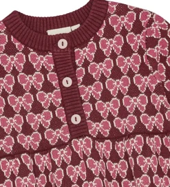 Flöss Kjole - Nova - Strik - Bordeaux Bow