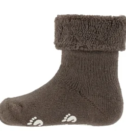 Fuzzies Skridsikre Strømper - Valnød