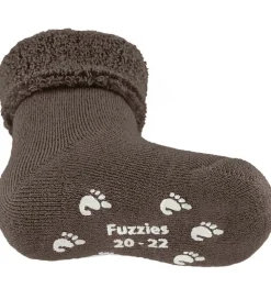 Fuzzies Skridsikre Strømper - Valnød