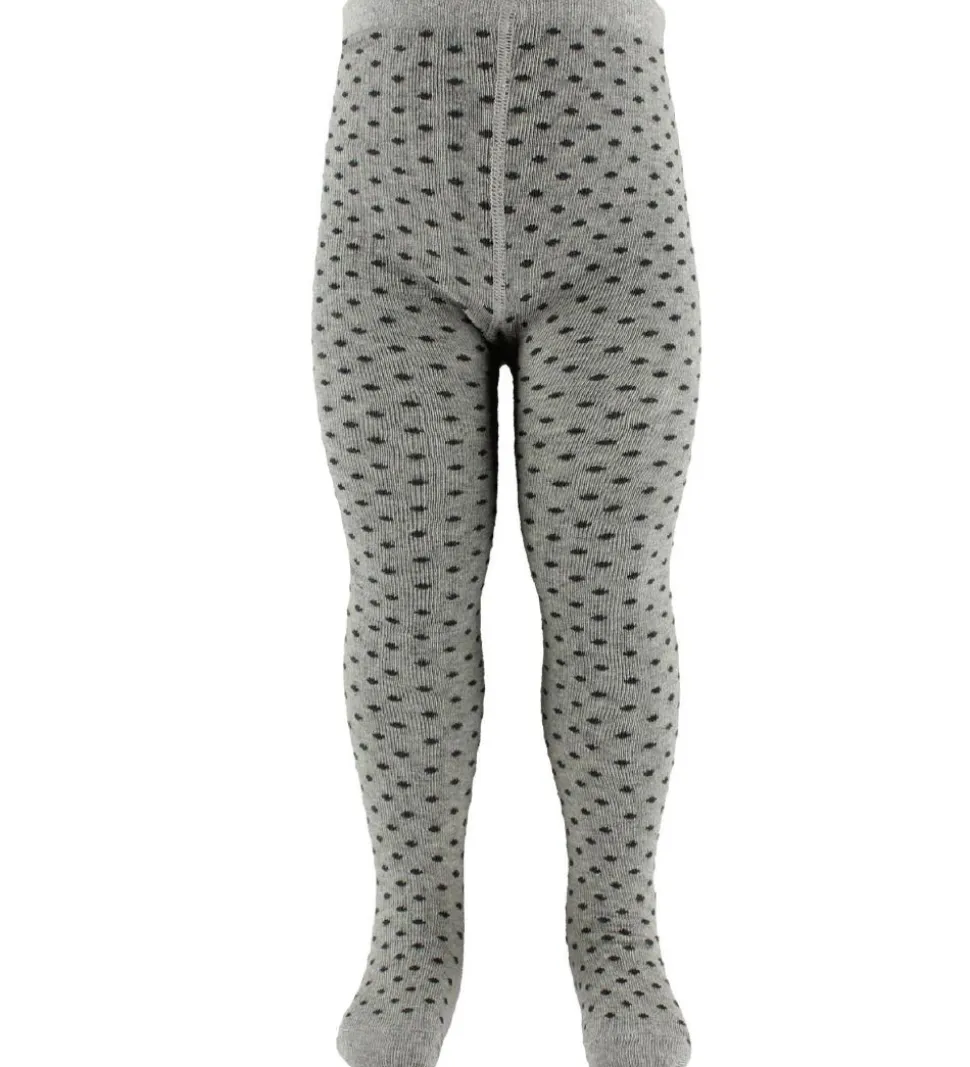 Fuzzies Strømpebukser - Grå m. Prikker