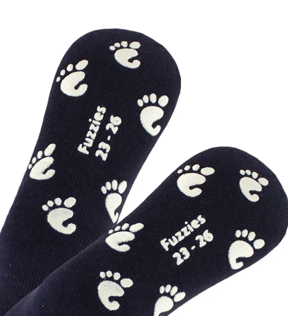 Fuzzies Strømper m. Antiskrid - Navy