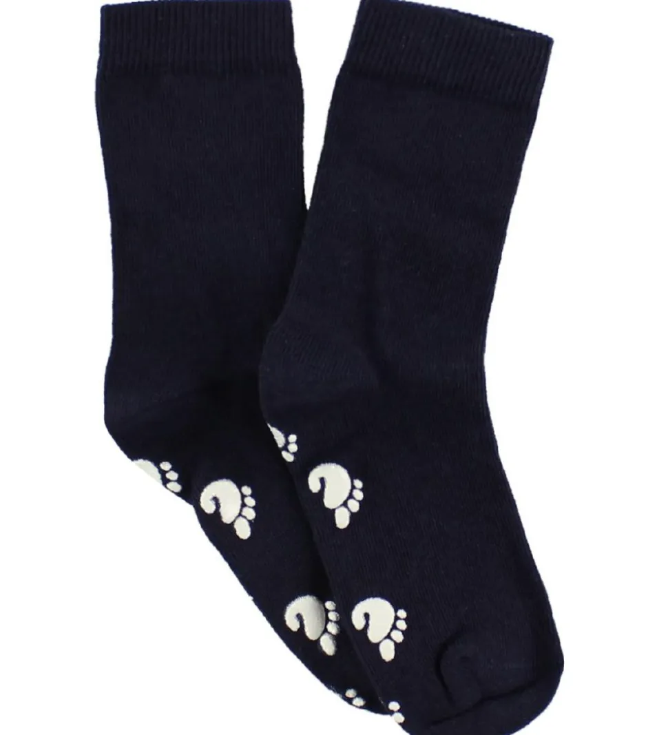Fuzzies Strømper m. Antiskrid - Navy
