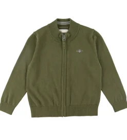 GANT Cardigan - Strik - Shield - Juniper Green