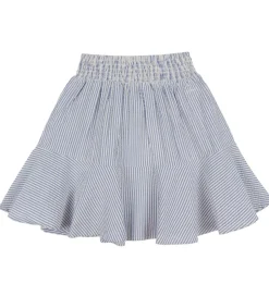 GANT Nederdel - Striped Seersucker - Rich Blue