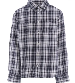 GANT Skjorte - Flonel - Evening Blue m. Tern