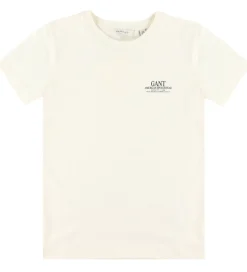 GANT T-shirt - Cream m. Logo