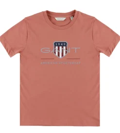 GANT T-shirt - Faded Brick m. Logo