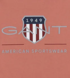 GANT T-shirt - Faded Brick m. Logo