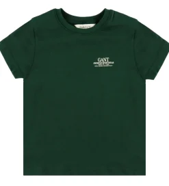 GANT T-shirt - Tartan Green m. Logo