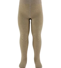GoBabyGo Kravlestrømpebukser - Bambus - Champagne Beige m. Glimm