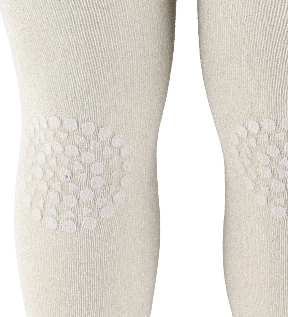 GoBabyGo Skridsikre Strømpebukser - Bambus - Ivory Glitter