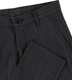 Grunt Bukser - Rick - Grå Stribet