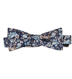 Grunt Butterfly m. Lommetørklæde - Our Flower - Navy Flower