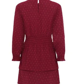 Grunt Kjole - GrSpelug - Dot - Dark Red