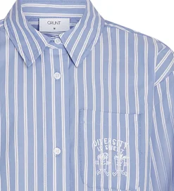 Grunt Skjorte - GrFully - Blå m. Striber
