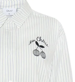 Grunt Skjorte - GrLiva - Hvid/Blå