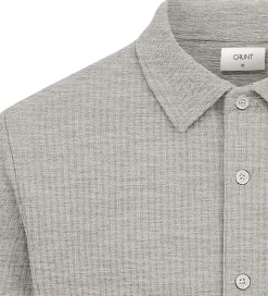 Grunt Skjorte - Vaflet - GRAlfred - Light Grey Melange