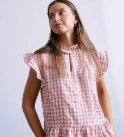 Grunt Top - GrArte - Rosa/Hvidternet