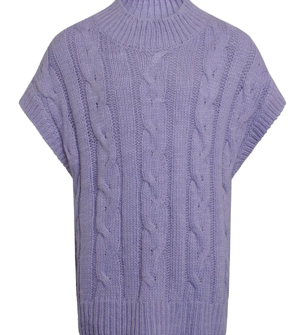 Grunt Vest - Strik - Brie - Purple