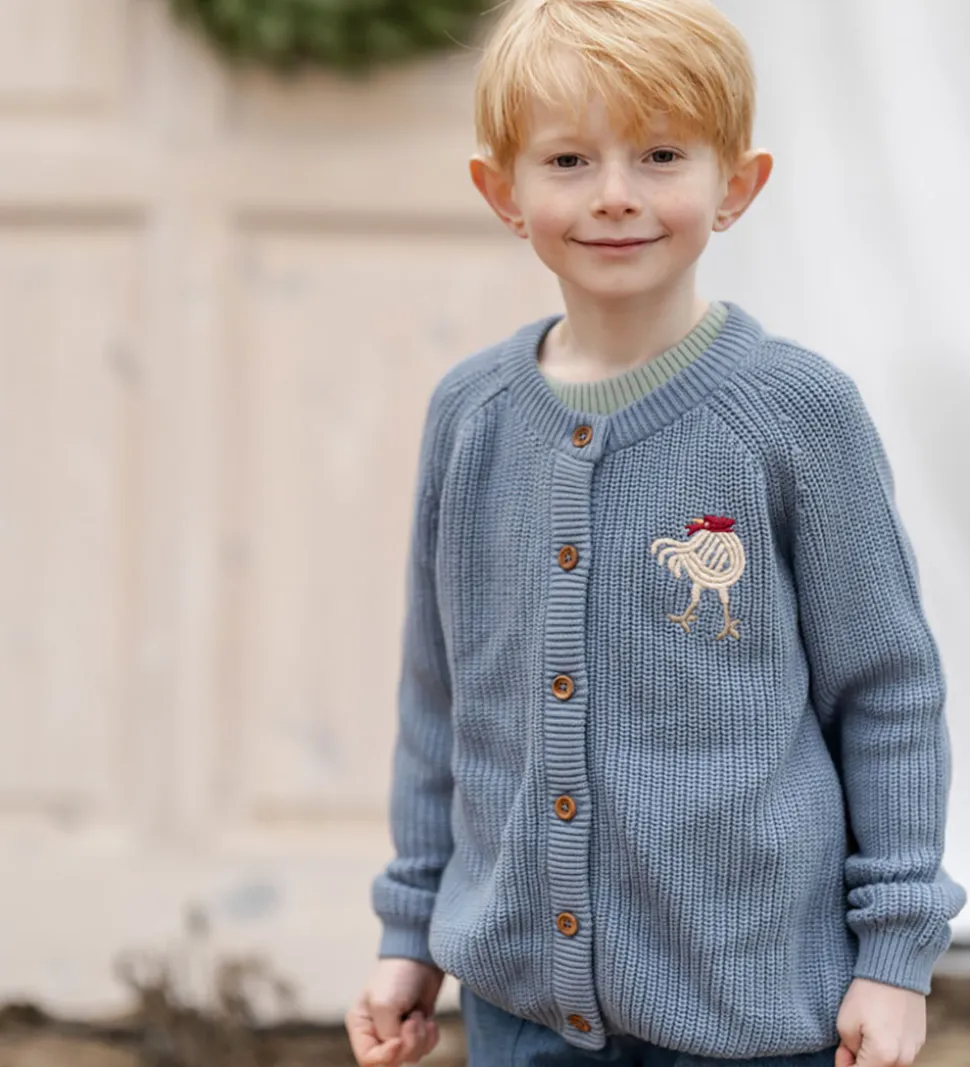 Hanevild Cardigan - Strik - Kaj - Blue Blizzard