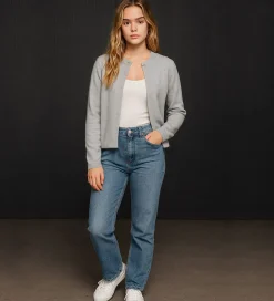 Hound Cardigan - Strik - HdLaura - Lysegråmeleret