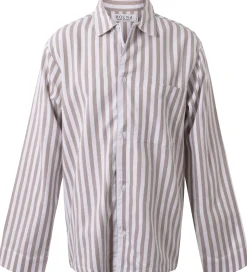 Hound Natskjorte - Grå/Hvidstribet