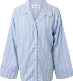 Hound Natskjorte - Lyseblå/Hvidstribet