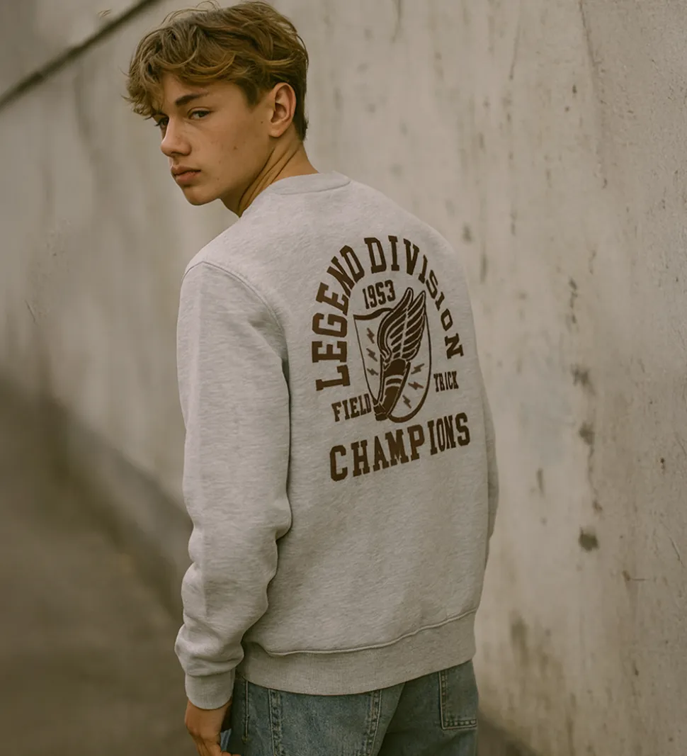 Hound Sweatshirt - Crew - Lys Grå Meleret