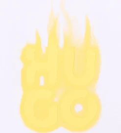 HUGO Hættetrøje - Hvid/Gul