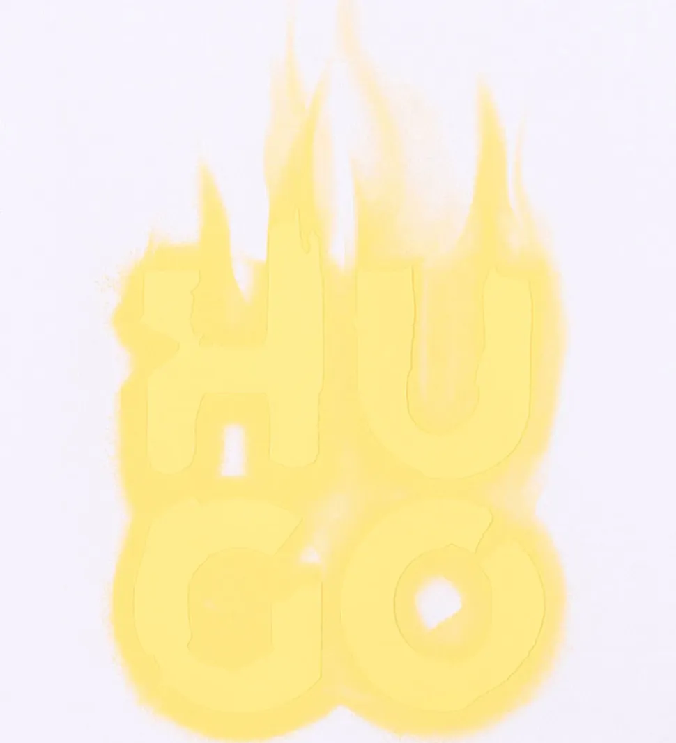 HUGO Hættetrøje - Hvid/Gul