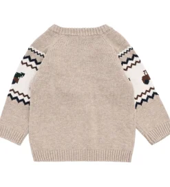 Hust and Claire Bluse - Strik - HCPerry - Beige Melange m. Lastb